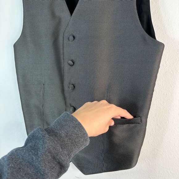 Carrot & Gibbs Mens Pure Silk Waistcoat Vest Large USA Handmade Formal Luxe - Picture 4 of 8